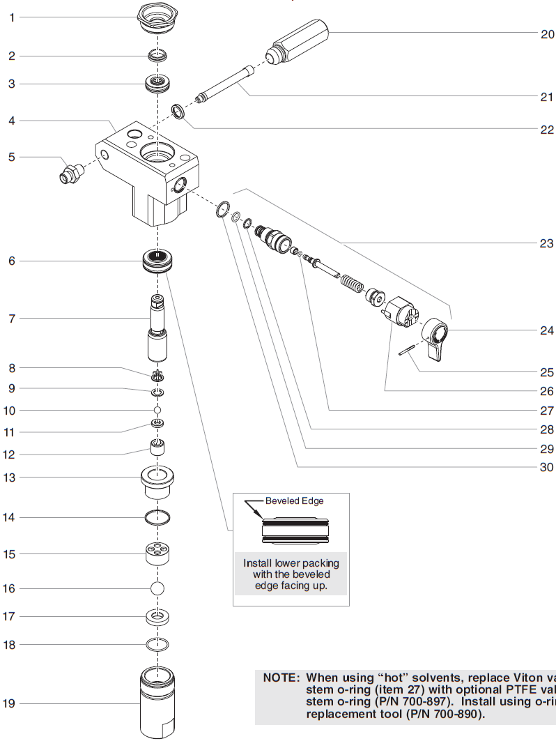 440ix Fluid Section Assembly Parts